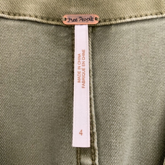 Free People Army Green Button-up Dress - Picture 2 of 3